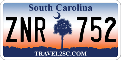 SC license plate ZNR752