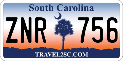 SC license plate ZNR756