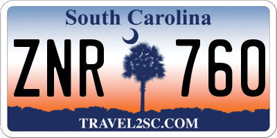 SC license plate ZNR760