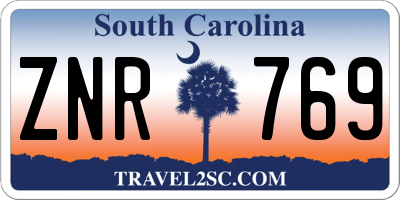SC license plate ZNR769