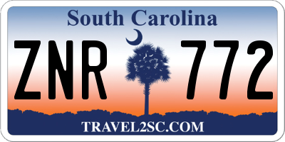 SC license plate ZNR772