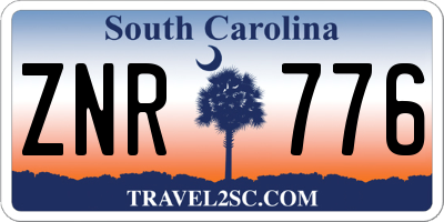 SC license plate ZNR776