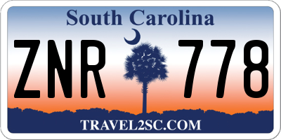 SC license plate ZNR778