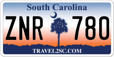 SC license plate ZNR780