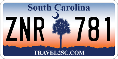 SC license plate ZNR781