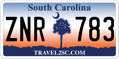 SC license plate ZNR783