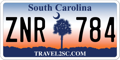 SC license plate ZNR784