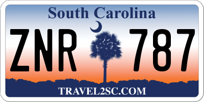 SC license plate ZNR787