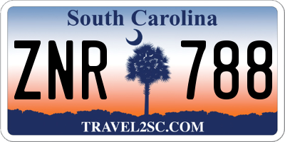 SC license plate ZNR788