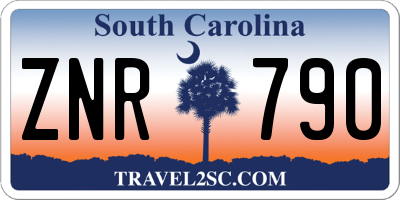 SC license plate ZNR790