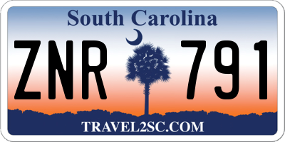 SC license plate ZNR791
