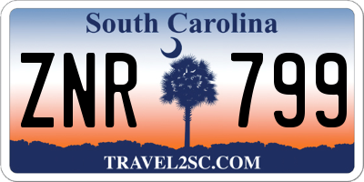 SC license plate ZNR799