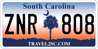 SC license plate ZNR808