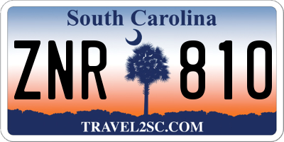 SC license plate ZNR810