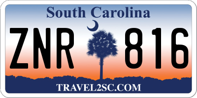 SC license plate ZNR816