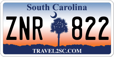 SC license plate ZNR822