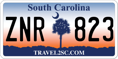 SC license plate ZNR823