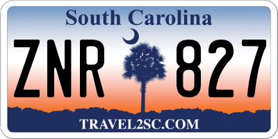 SC license plate ZNR827