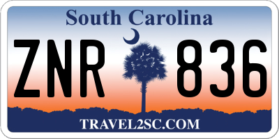 SC license plate ZNR836