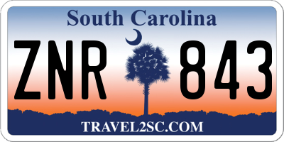 SC license plate ZNR843