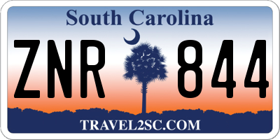 SC license plate ZNR844