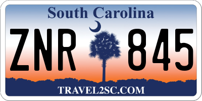 SC license plate ZNR845