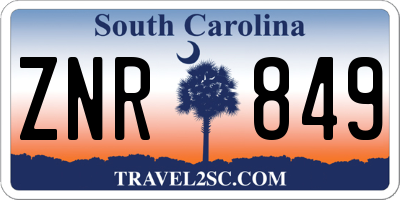 SC license plate ZNR849
