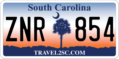 SC license plate ZNR854