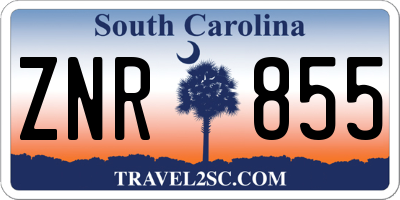 SC license plate ZNR855