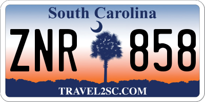 SC license plate ZNR858