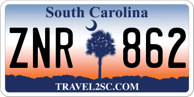 SC license plate ZNR862