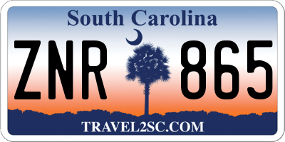 SC license plate ZNR865