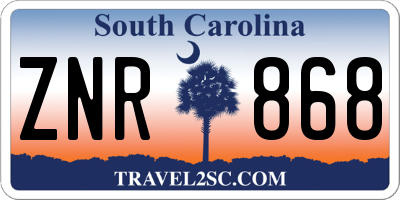 SC license plate ZNR868