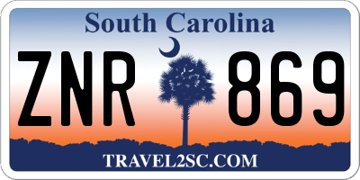SC license plate ZNR869