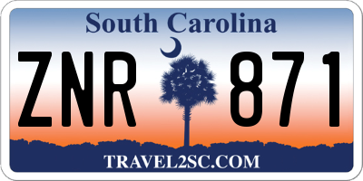 SC license plate ZNR871