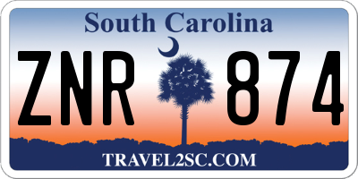 SC license plate ZNR874
