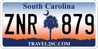 SC license plate ZNR879
