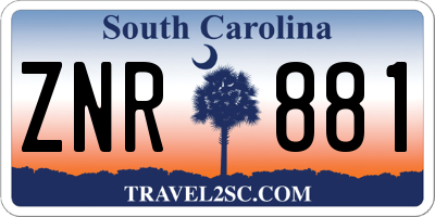 SC license plate ZNR881