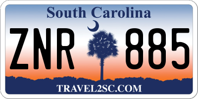 SC license plate ZNR885