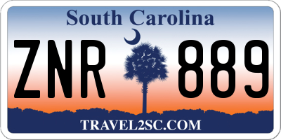 SC license plate ZNR889