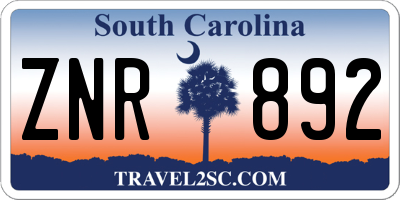 SC license plate ZNR892