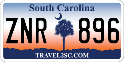 SC license plate ZNR896