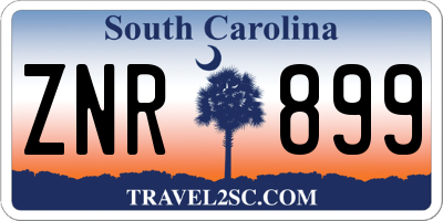SC license plate ZNR899