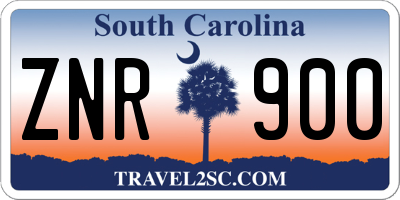 SC license plate ZNR900