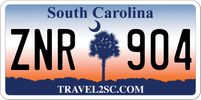 SC license plate ZNR904