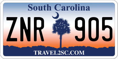 SC license plate ZNR905