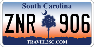 SC license plate ZNR906