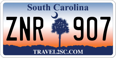 SC license plate ZNR907