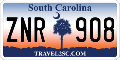 SC license plate ZNR908