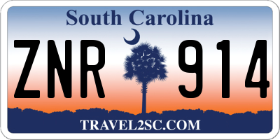 SC license plate ZNR914